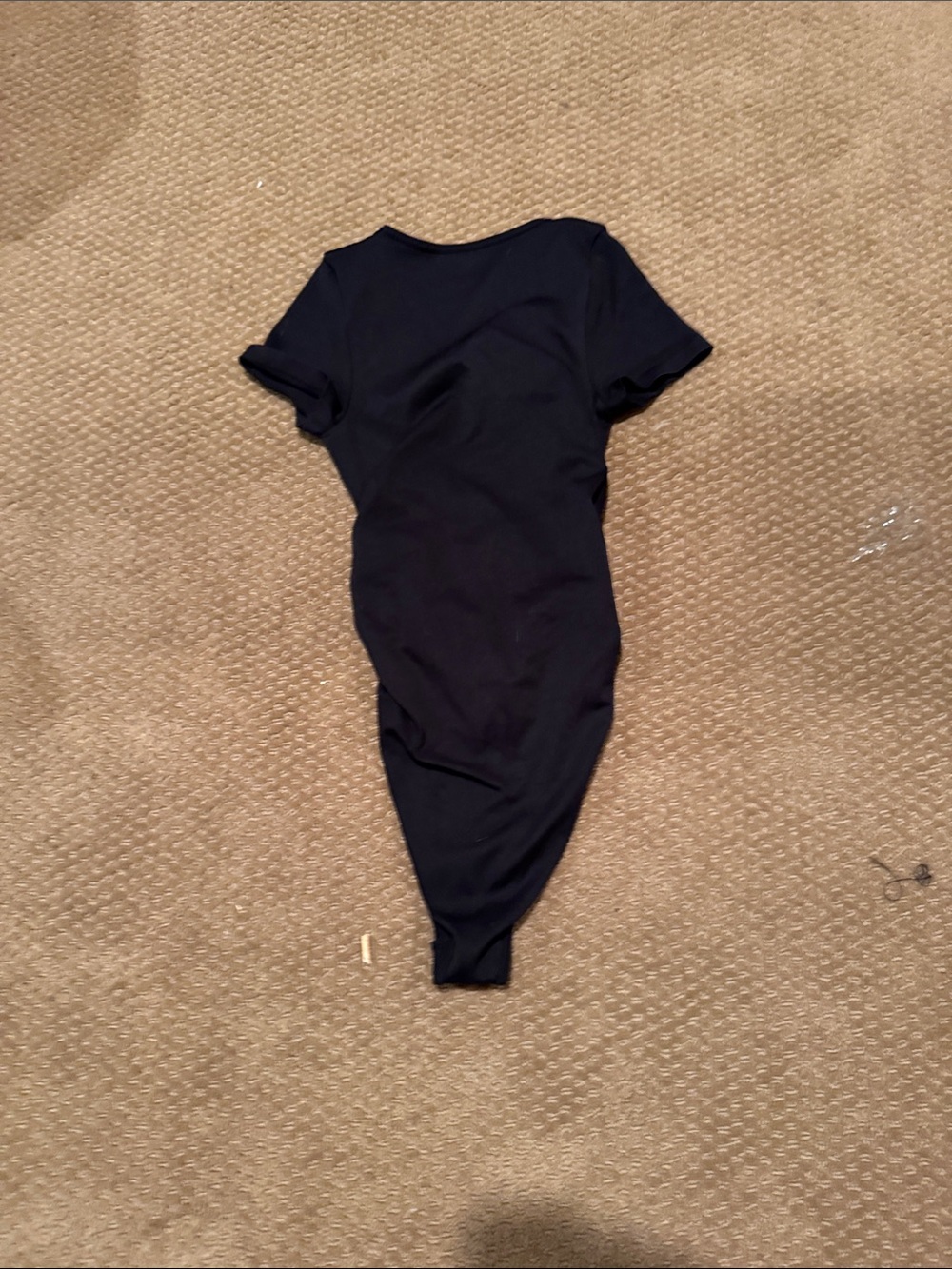 oqq  Black Square-Neck Ruched body suit - Picture 4 of 4